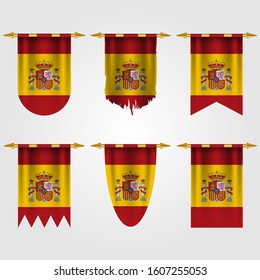 	
Spain Flag in Different Shapes
