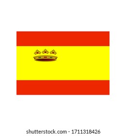 Spain flag flat icon on white background