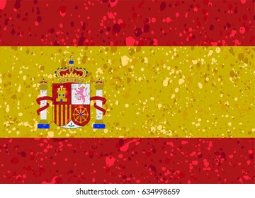 spain flag grunge illustration