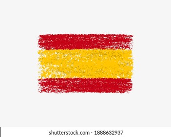 Spanien Flagge im Grunge-Stil.