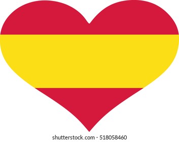 Spain flag heart