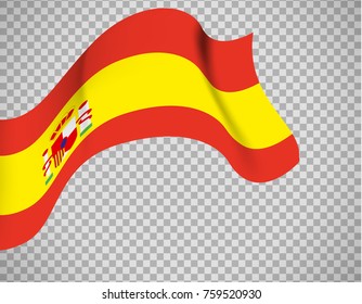 Spain flag icon on transparent background. Vector illustration