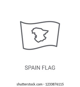 Spain flag icon. Trendy Spain flag logo concept on white background from Country Flags collection. Suitable for use on web apps, mobile apps and print media.