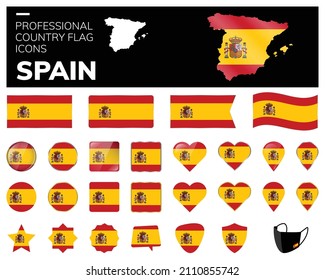 Vector de iconos de bandera de España
Icono de bandera de país profesional