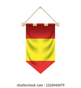 The Spain flag isolated on the white background.