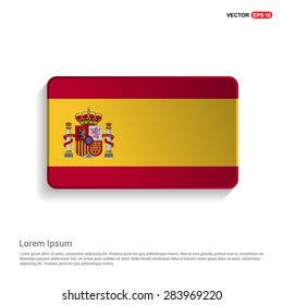 Spain flag isolated on white background - vector illustration