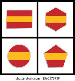 Spain flag logo icon design, can be used for some events