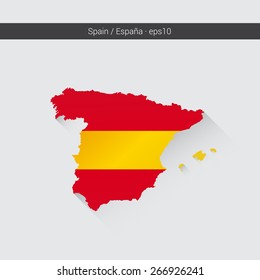 Spain Flag Map