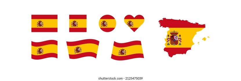 Made In Spain Vector Logo With Spanish Flag Stock Illustration