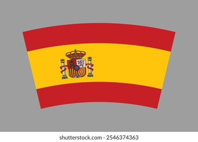 Spain flag, The flag of Spain, Flag of Spain national country symbol illustration Vector, Rectangle Spain flag illustration, Flat vector illustration
