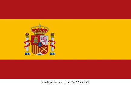 Spain flag national material design