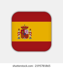 Bandera de España, colores oficiales. Ilustración vectorial.