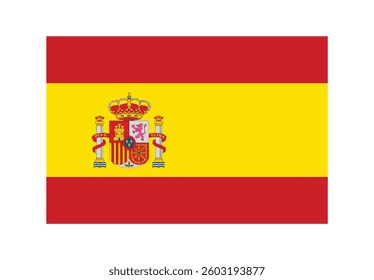 Spain flag with original ratio. vector eps file