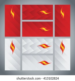 Spain flag ribbon logo abstract card cover background