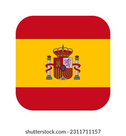 Spain flag simple illustration for independence day or election