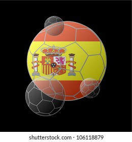 Spain flag in soccer ball