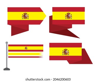 Bandera de España símbolo de estado aislado fondo bandera nacional. Día de la Independencia Nacional del Reino de España.