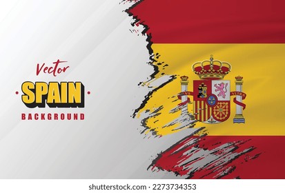 Spain flag vector background: Perfect for social media, greeting cards, posters, banners, promotions and backgrounds.