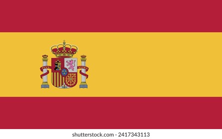 Spain Flag Vector Design Stock Illustration