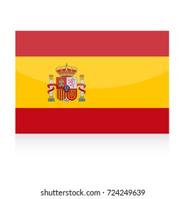 Spain Flag Vector Icon - Illustration