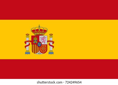 Spain Flag Vector Icon - Illustration