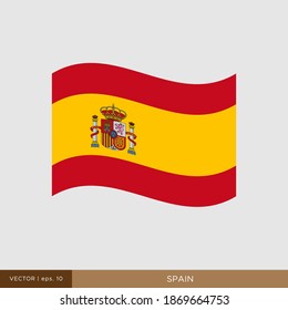 Spain Flag Vector Illustration Design Template.