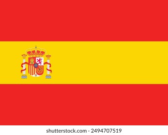 Ilustración vectorial de Bandera de España, eps10