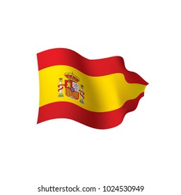 spain flag, vector illustration on a white background