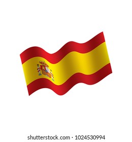 spain flag, vector illustration on a white background