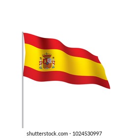 spain flag, vector illustration on a white background
