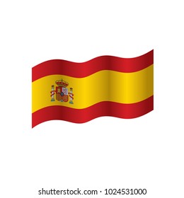 spain flag, vector illustration on a white background