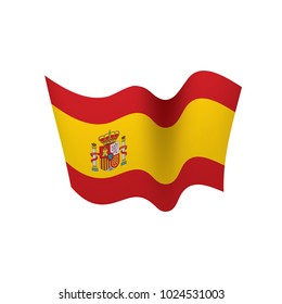 spain flag, vector illustration on a white background