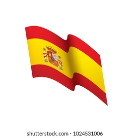 spain flag, vector illustration on a white background