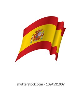 spain flag, vector illustration on a white background