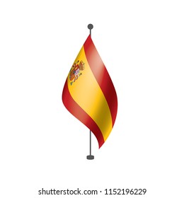 spain flag, vector illustration on a white background