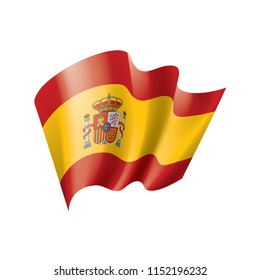 spain flag, vector illustration on a white background