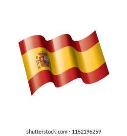 spain flag, vector illustration on a white background