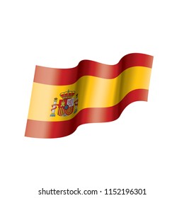 spain flag, vector illustration on a white background