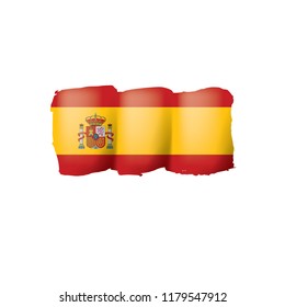 spain flag, vector illustration on a white background