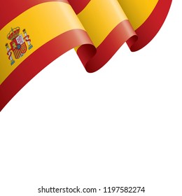 Spain Flag, Vector Illustration On A White Background