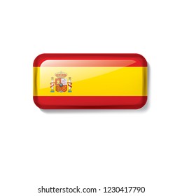 spain flag, vector illustration on a white background