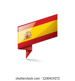 spain flag, vector illustration on a white background