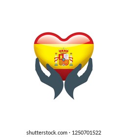 spain flag, vector illustration on a white background