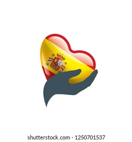 spain flag, vector illustration on a white background