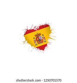 spain flag, vector illustration on a white background