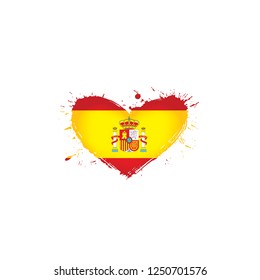spain flag, vector illustration on a white background