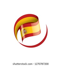 spain flag, vector illustration on a white background