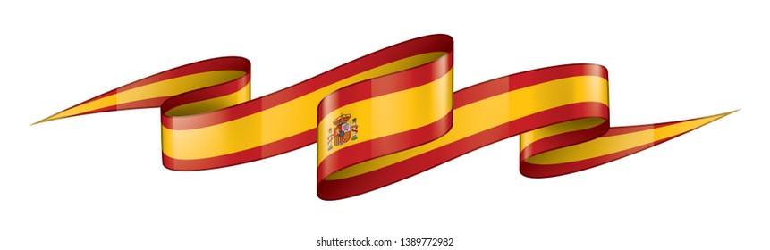 spain flag, vector illustration on a white background