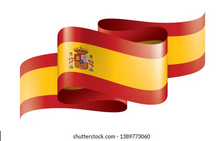 spain flag, vector illustration on a white background