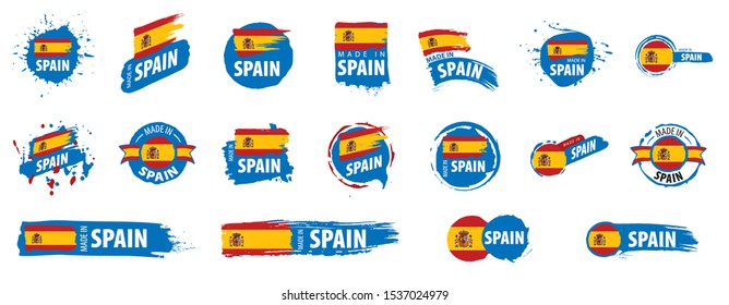 spain flag, vector illustration on a white background